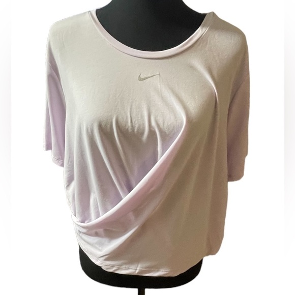 Nwt Nike Dri-FIT One Luxe Twist Standard Fit Short-Sleeve Top Size 1X Purple - Picture 7 of 16